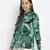 Garden fused tropical print women shirt