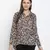 Neutral pop animal print women shirt