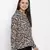 Neutral pop animal print women shirt