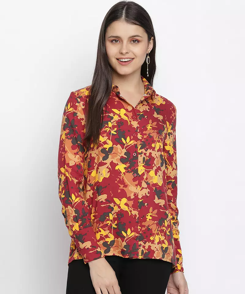 Fireblez floweret print women shirt