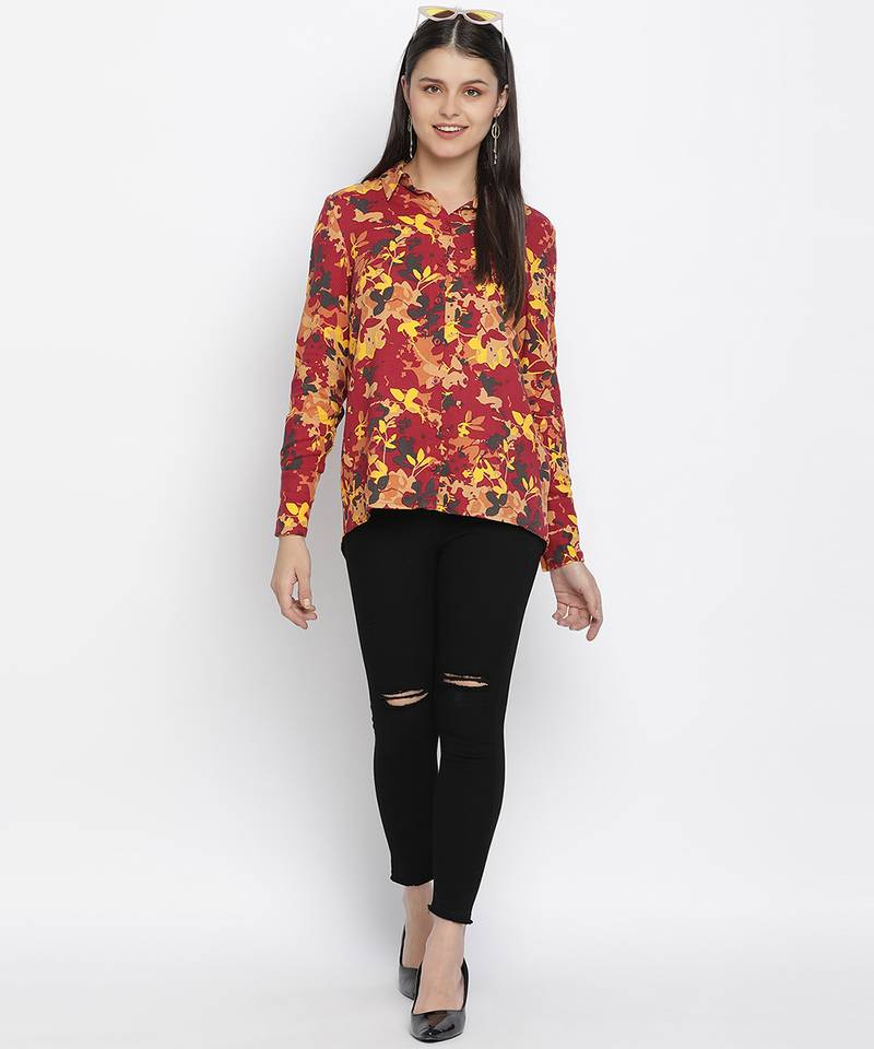 Fireblez floweret print women shirt