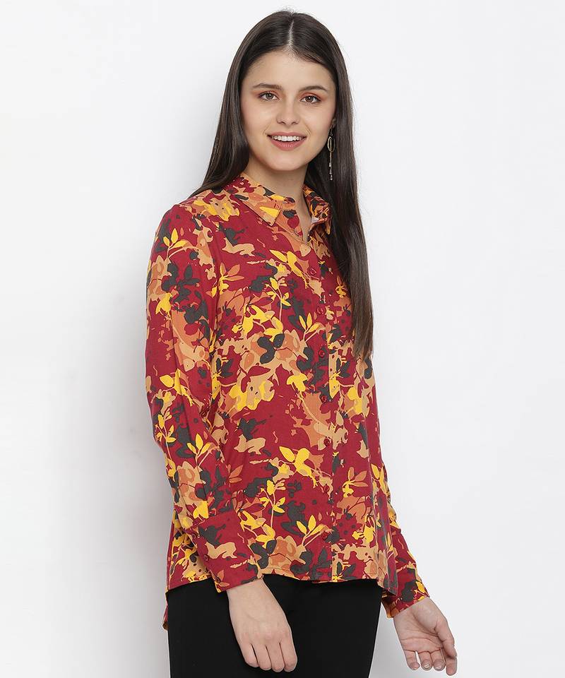 Fireblez floweret print women shirt