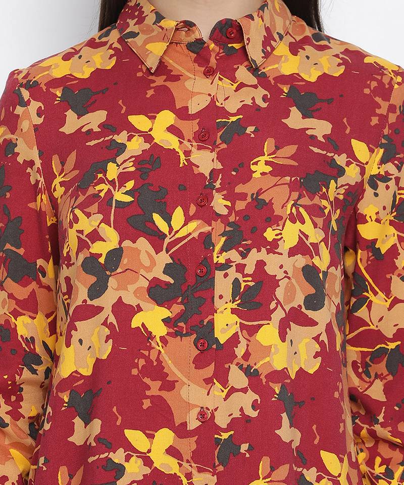 Fireblez floweret print women shirt