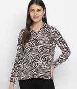 Rapro zebra print women shirt
