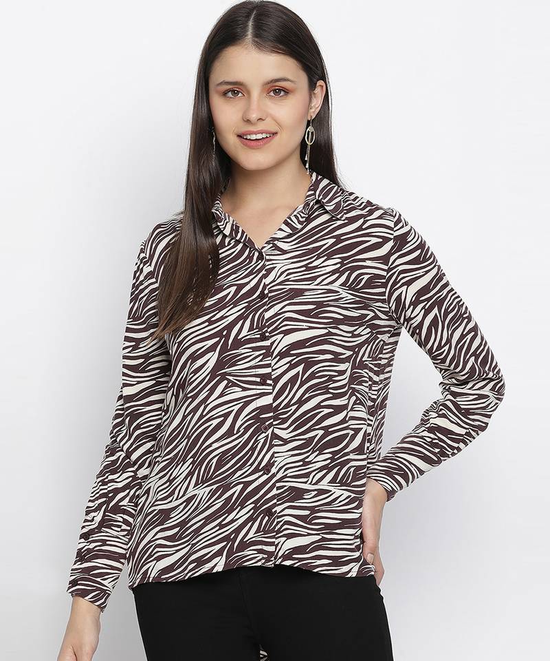 Rapro zebra print women shirt