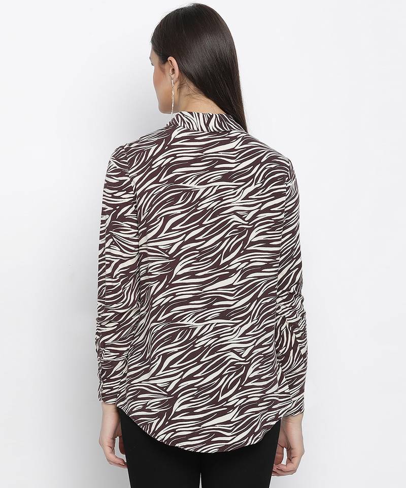 Rapro zebra print women shirt