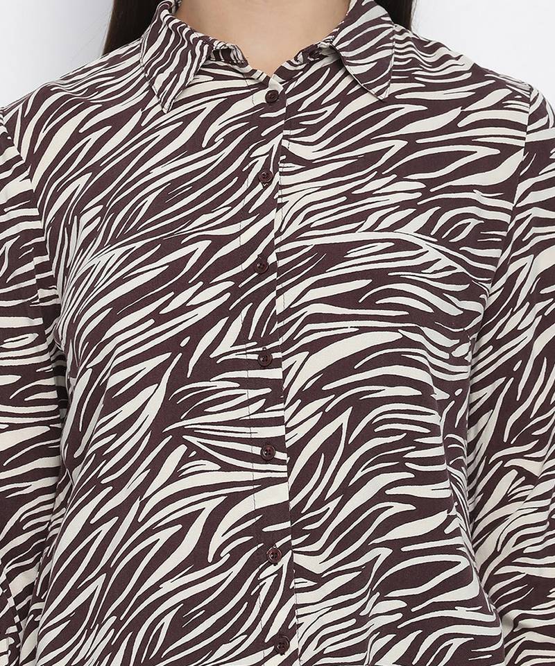Rapro zebra print women shirt