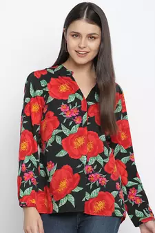 Wonder rose print women top