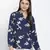 Denver blue butterfly print women top