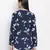 Denver blue butterfly print women top
