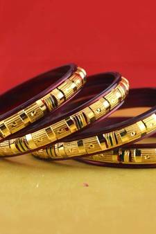 Rajasthani gokharoo,kara churi meenakari,moti,cz,stone,bangles size-2.4,2.6,2.8