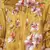Mustard floral satin print women nightwear dress