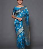 Glemora Green Beautiful Ethnic Wear Silk Blend  Traditional Saree