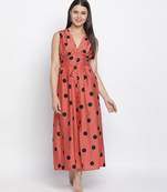 Smasher rusty polka dot women dress