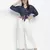 Jack denim tie- knot women crop top