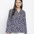 Lashal Blue floral print women top