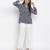 Lashal Blue floral print women top