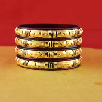 Rajasthani gokharoo,kara churi meenakari,moti,cz,stone,bangles size-2.4,2.6,2.8 2