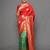 Glemora Red Fancy Ethnic Wear Silk Blend  Traditional Saree