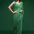 Light green embroidered georgette saree with blouse