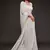 Off white embroidered georgette saree with blouse