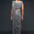 Grey embroidered georgette saree with blouse