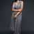 Grey embroidered georgette saree with blouse