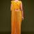 Yellow embroidered georgette saree with blouse