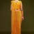 Yellow embroidered georgette saree with blouse