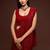 Red embroidered georgette saree with blouse