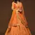 Orange Art Silk Golden Dori and Sequin Embroidered Lehenga Choli Set