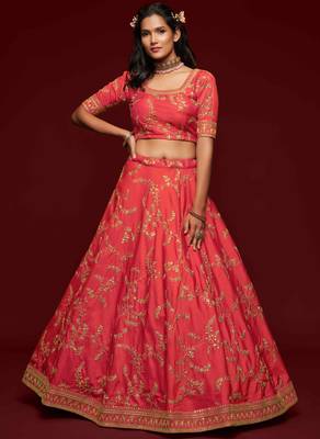Elegance Crimson Dori And Sequins Embroidered Bridal Designer Lehenga Choli Set 4