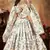 Off-white embroidered organza semi stitched lehenga
