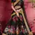 Black embroidered art silk semi stitched lehenga
