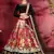 Multicolor embroidered art silk semi stitched lehenga