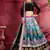 Multicolor embroidered art silk semi stitched lehenga