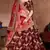 Dark-maroon embroidered art silk semi stitched lehenga