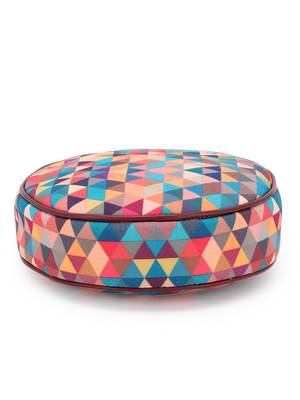 Multicolor Polyester & Leatherette Geometric Printed Sling Bag 4