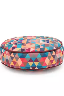 Multicolor Polyester & Leatherette Geometric Printed Sling Bag