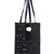 Anekaant  Black  Cotton canvas Sequined Stripe Tote Bag
