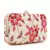 Anekaant Tulle Natural & Pink Faux Silk Floral Embroidered Clutch