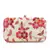 Anekaant Tulle Natural & Pink Faux Silk Floral Embroidered Clutch