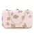 Anekaant Tulle Baby Pink & Gold Faux Silk Floral Embroidered Clutch