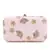 Anekaant Tulle Baby Pink & Gold Faux Silk Floral Embroidered Clutch