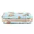Anekaant Tulle Sky Blue & Gold Faux Silk Floral Embroidered Clutch