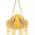 Anekaant Pochette Mustard & Gold Faux Silk Stripe Embellished Clutch