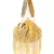 Anekaant Pochette Mustard & Gold Faux Silk Stripe Embellished Clutch