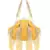 Anekaant Pochette Mustard & Gold Faux Silk Stripe Embellished Clutch