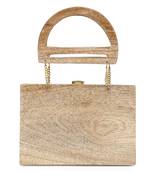 Anekaant Timber Wood Wood Textured Clutch