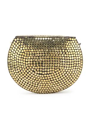 Anekaant Mosiac Gold & White Metal & Shells Mosaic Clutch 3